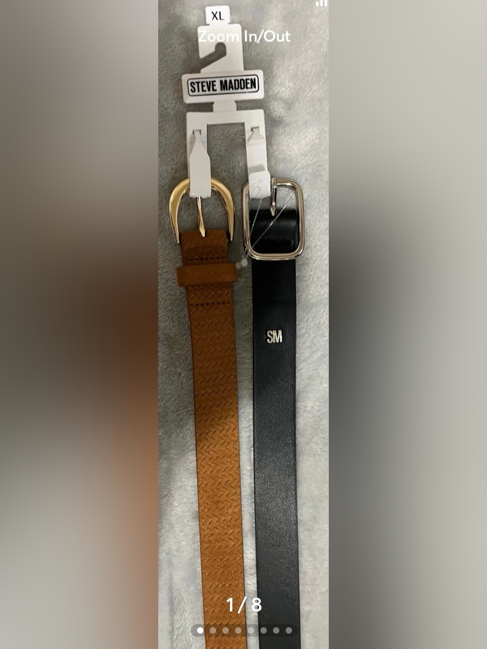 2 Steve Madden Women’s Belts in Black and Brown